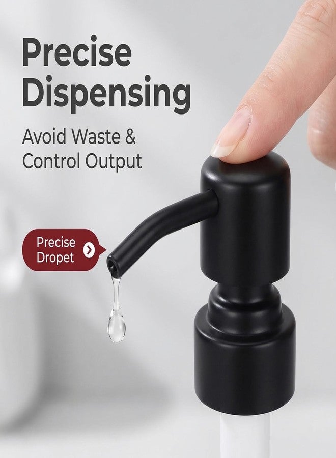 VASANA 2PCS Black Soap Dispenser Pump Stainless Steel Dispenser Lids Kitchen Soap Dispenser Pump Head for Liquid Hand Soap Shampoo Shower Gel(for Standard 28/400 (26 mm - 28mm)) - Image 4