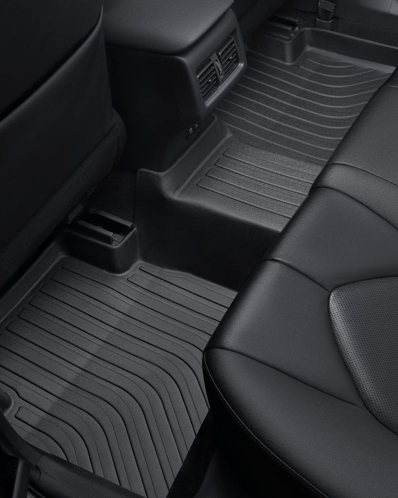CarQiWireless 2024 2023 for Toyota Camry Floor Mats, 2022 2021 2020 2019 2018, TPE All Weather Protection Waterproof Anti-Slip Front & 2nd Seat & Rear Trunk Mat(Not Fit for Hybrid or AWD), Car Accessories - Image 5
