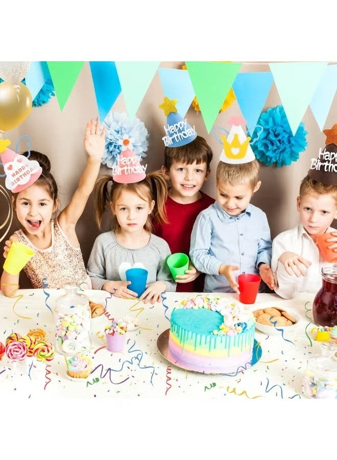 YOUGE 15 Pcs Party Hats for Kids and Adults, Party Headwear, Happy Birthday Hats, Birthday Party Decorations (Multicolour) - Image 4