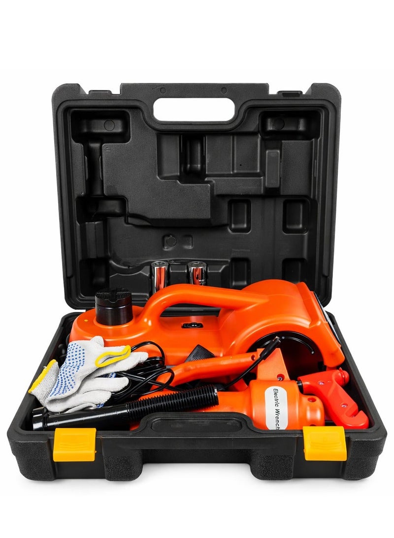 AGC 5-in-1 12V Electric Car Jack Set with Air Pump & Electric Wrench – 2-Way Power Supply via Cigarette Lighter or Battery Clamps, LED Display, UL/TUV Approved, Portable Auto Repair Tool Kit for Sports Cars, SUVs, 4x4 & Normal Cars - Image 2