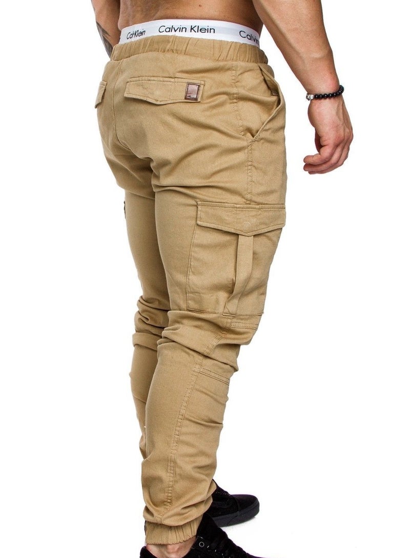 Loquat Men's Casual Fashion Lace Up Elastic Sports Pants  - Image 2