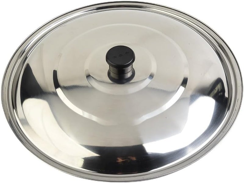 Stainless Steel Saucepan Lid 32cm Suitable For Wok Frying Pan Milk Pan Casserole Covers Flat Pans Dishwasher Safe Kitchen Accessory(36cm) - Image 1