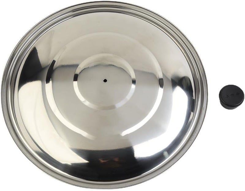 Stainless Steel Saucepan Lid 32cm Suitable For Wok Frying Pan Milk Pan Casserole Covers Flat Pans Dishwasher Safe Kitchen Accessory(36cm) - Image 4