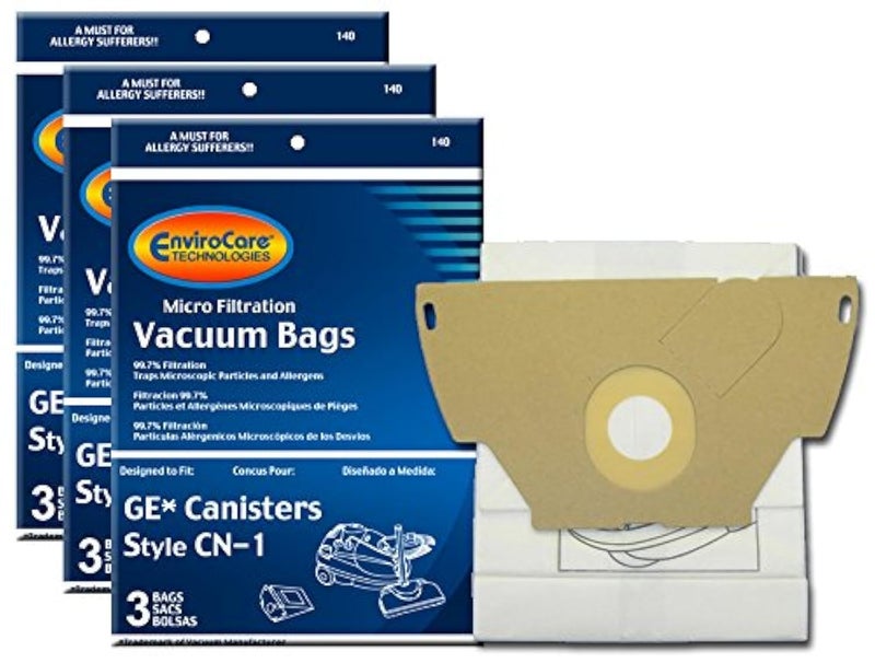 EnviroCare Replacement Micro Filtration Vacuum Cleaner Dust Bags made to fit GE Canisters CN1 9 Bags
