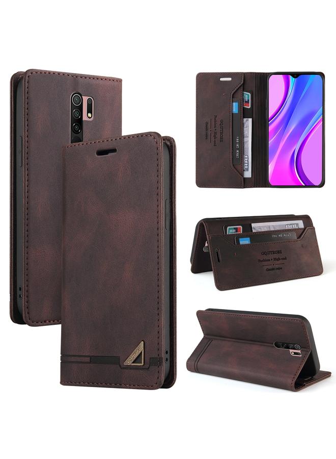 The Bros Case For Xiaomi Redmi 9 Skin Feel Anti-theft Brush Horizontal Flip Leather Case with Holder & Card Slots & Wallet