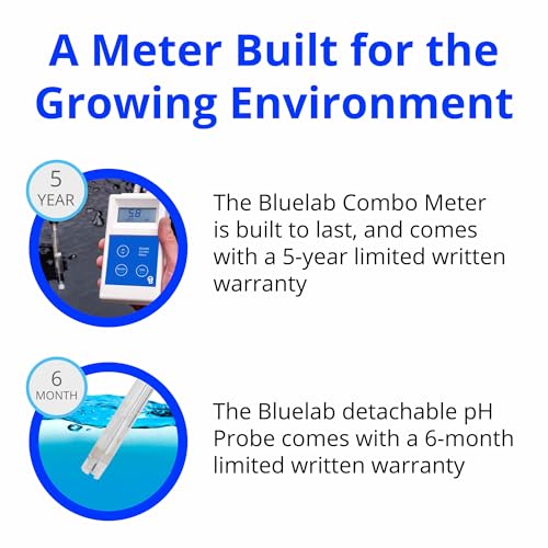 Bluelab Combo Meter for pH, Temperature & Conductivity in Water - Easy Calibration, Digital EC/TDS/PPM Tester for Hydroponics & Indoor Plants (METCOM) - Image 4