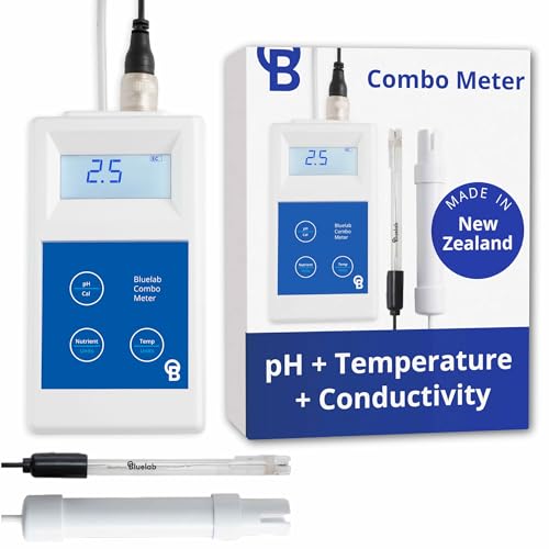 Bluelab Combo Meter for pH, Temperature & Conductivity in Water - Easy Calibration, Digital EC/TDS/PPM Tester for Hydroponics & Indoor Plants (METCOM) - Image 1