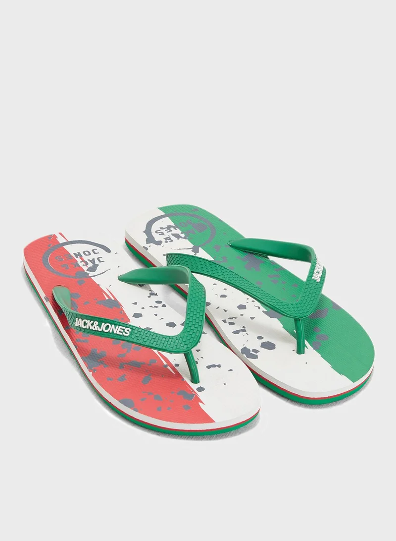 JACK & JONES Flag Print Flipflop