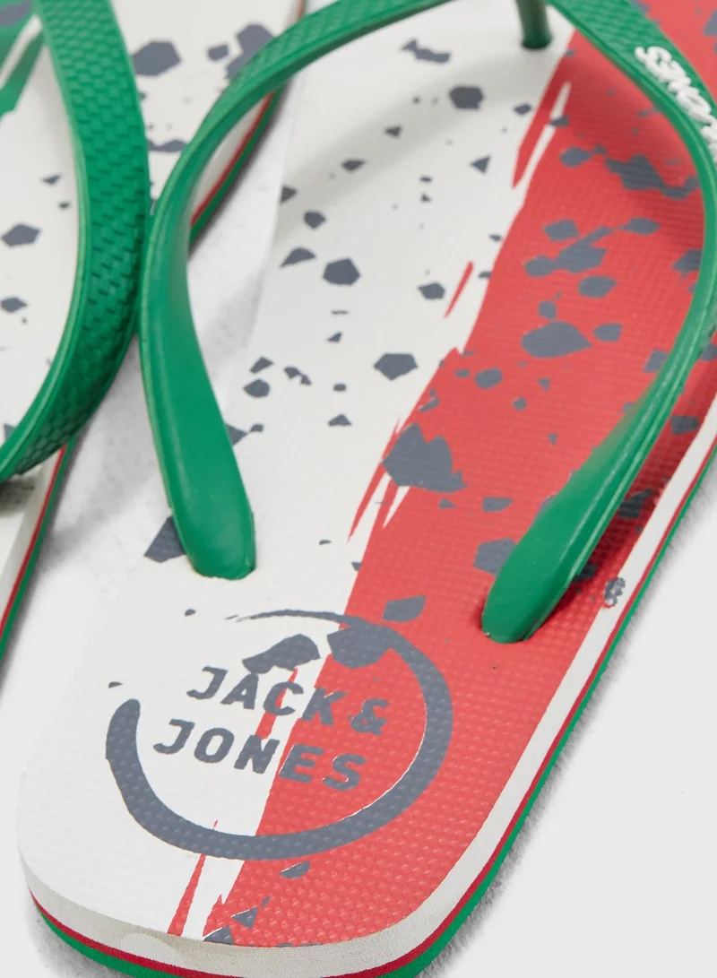 JACK & JONES Flag Print Flipflop