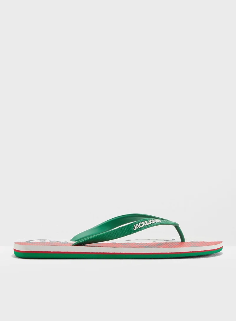 JACK & JONES Flag Print Flipflop