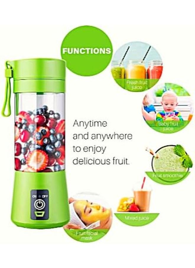Generic - Portable Micro Blender With Lid Lock And Adjustable Speeds Green - Image 1