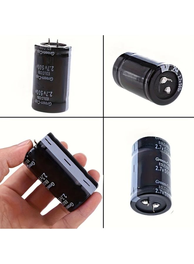2 قطعة مكثفات معدنية عالية الجودة باللون الأسود مقاس 35x60mm 2.7V 500F للسيارات والإلكترونيات والاستخدام الصناعي - Image 5