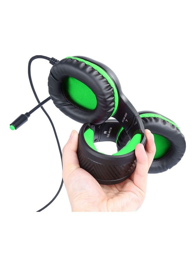 Datazone Wired Gaming Headset Black & Green with Flexible Microphone, Noise Isolation & High Definition Surround Sound – Compatible with PS5, PS4, PC, Xbox – Comfortable Gamer Design - Image 2