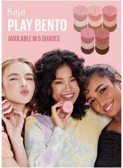 KAJA 3-in-1 Blendable Sculpting Trio - Play Bento | with Mango Seed Butter, Cream Bronzer, Powder Blush, and Highlighter, 02 Cloud Latte  - Image 5