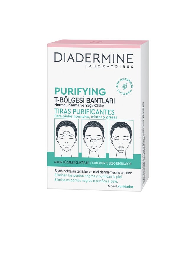 Diadermine Normal-Mixed Skin Purifying Strips x6 - Image 1