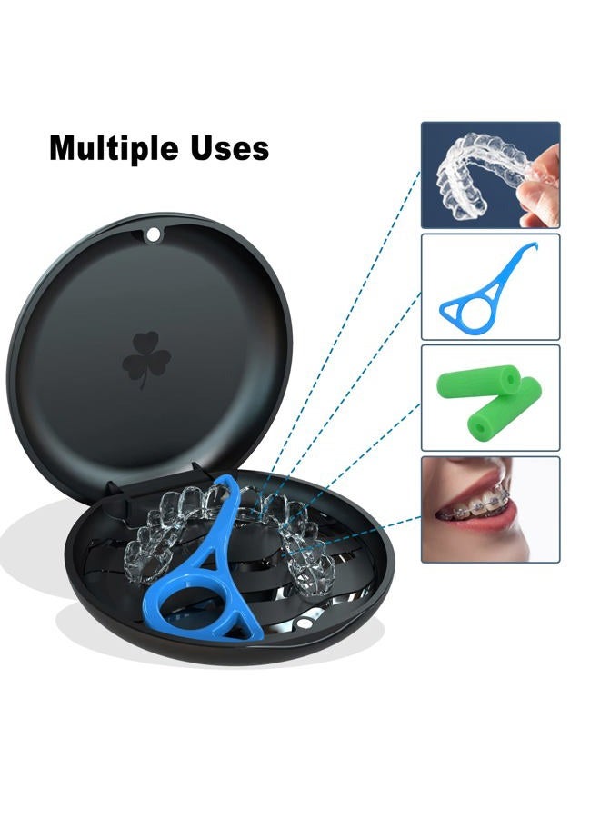 BVN 2 Boxes Orthodontic Gutter Box, Dental Device Box, with 2 Boxes Aligner Removal Tool, Dental Box, Dental Prosthetic Box (Black) - Image 5