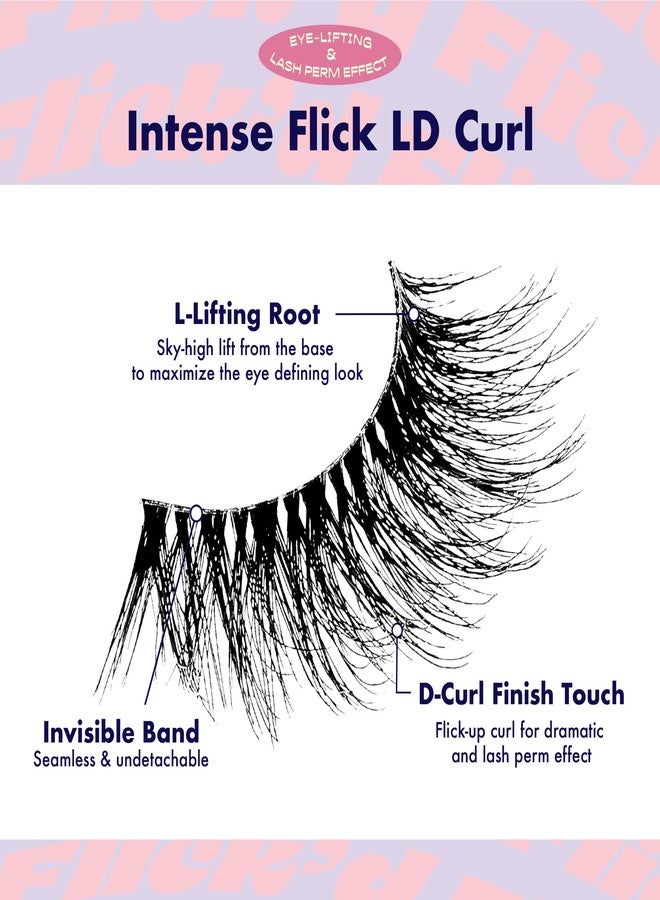 i.Envy i-ENVY False Lashes Flick'd D-Curl Strip Lashes Volume Bouncy Natural Clear Band Cat Eye Dramatic Trendy Extensions Reusable Eye Lashes (04) - Image 4