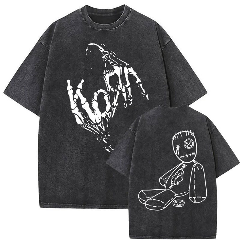 Washedmusicrockskmetalbandtvintagekornshirt-Serpent - Image 1