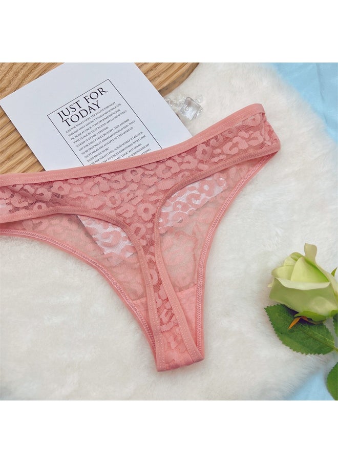 Zeemey 5-Piece Cotton Bikini Breathable Panties Low Waist Fashionable Ladies Panties