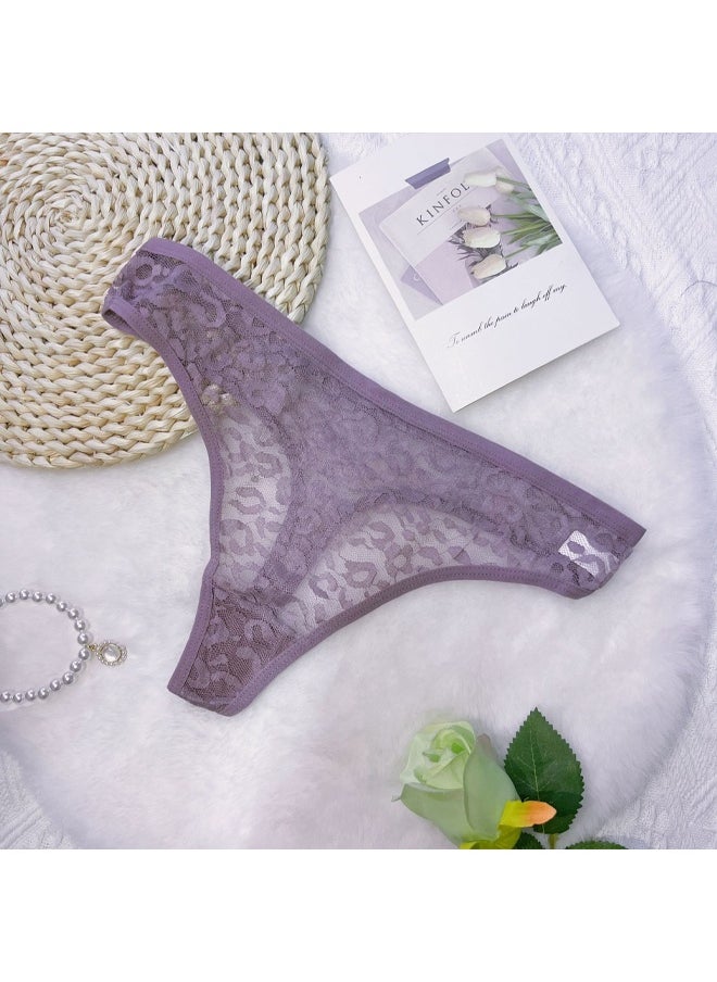 Zeemey 5-Piece Cotton Bikini Breathable Panties Low Waist Fashionable Ladies Panties