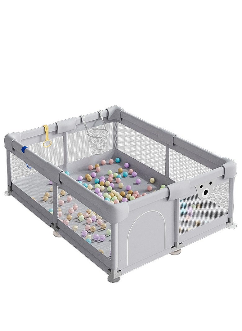 Generic Baby Playpen 150c*180cm, Play Pens for Babies and Toddlers Baby Fence Baby Play Yards for Indoor & Outdoor with Breathable Mesh Anti-Fall Playpen  - Image 1