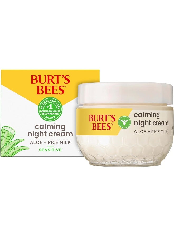 Burt's Bees Calming Night Cream for Sensitive Skin, 1.8 Oz - Image 1