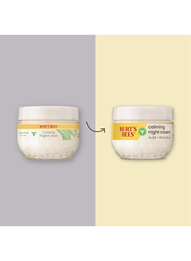 Burt's Bees Calming Night Cream for Sensitive Skin, 1.8 Oz - Image 2