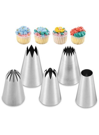 5pcs Stainless Steel Cake Decorating Tools Set with Nozzles for Cupcakes and Cookies - pzsku/Z8A9893CCF3A7EE7F00DAZ/45/_/1734321580/62dd8511-67af-4f56-a8dc-b3a692a9f07b