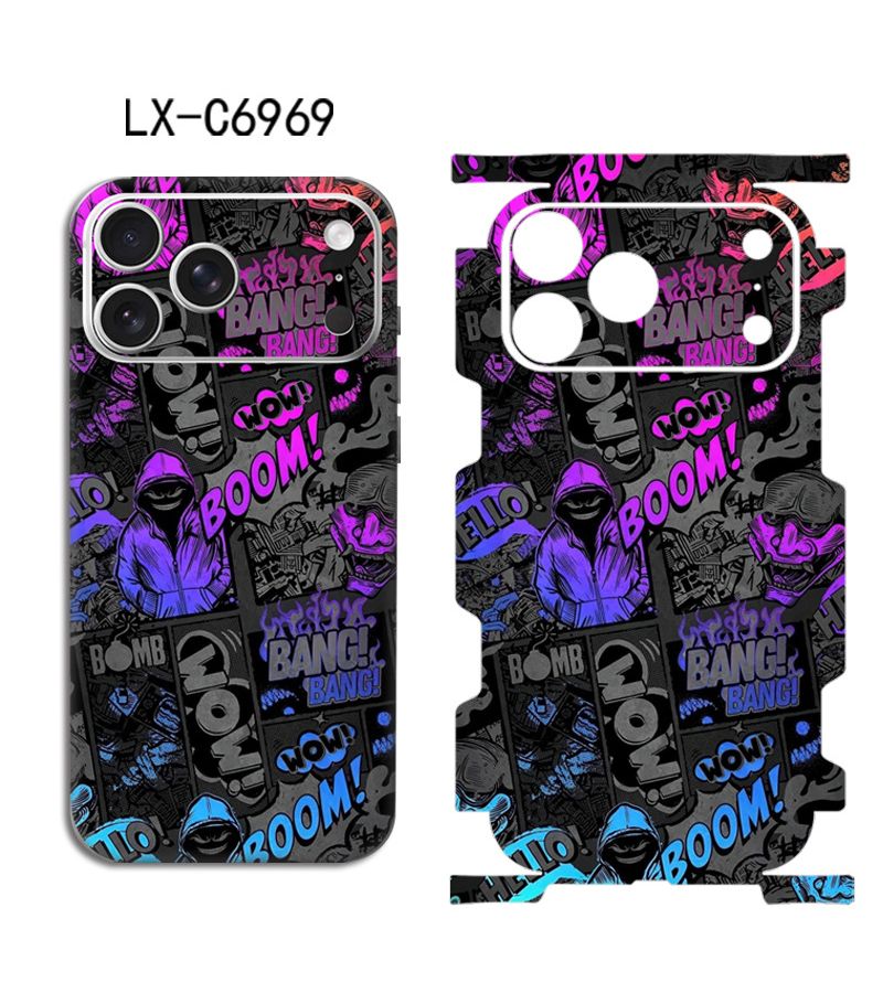 DIY Custom Skin Back Film Compatible With iPhone 12 Full Coverage 2 Part Personalized Decorative Sticker For Outdoor Daily Use - Image 2