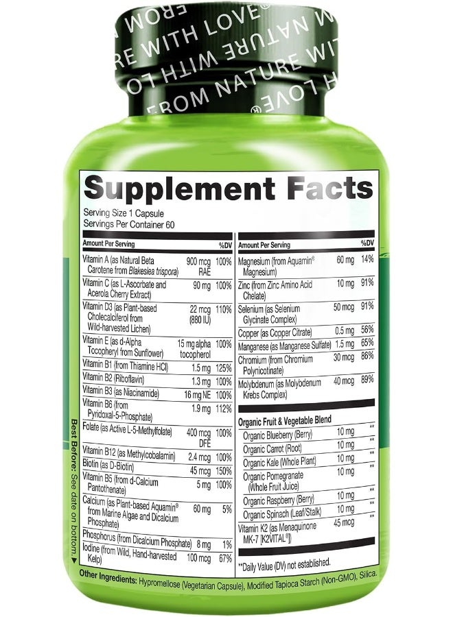 NATURELO One Daily Multivitamin for Women 50+ - 60 Capsules - Image 2