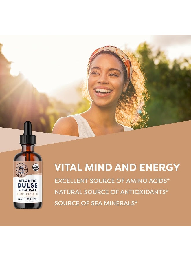 فيميرجي مستخلص الدلس الأطلسي العضوي التابع لوزارة الزراعة الأمريكية، 55 حصة - قطرات مكملة للأعشاب البحرية السائلة الخام - خالية من الكحول، نباتية وصديقة للباليو (55 مل) - Image 2