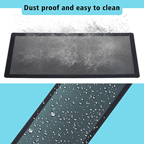 YSSHUI 360mm x 120mm PC Case Dust Mesh Filter [2 Pack], Magnetic Frame Computer Fan Dust Mesh PC Cooler Filter Dustproof PVC Cover Grills - Black - Image 5