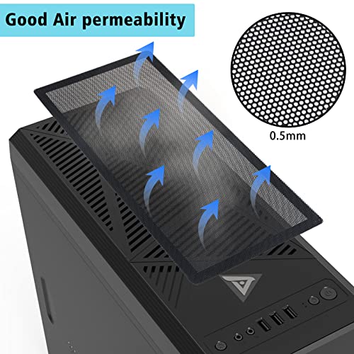 YSSHUI 360mm x 120mm PC Case Dust Mesh Filter [2 Pack], Magnetic Frame Computer Fan Dust Mesh PC Cooler Filter Dustproof PVC Cover Grills - Black - Image 4