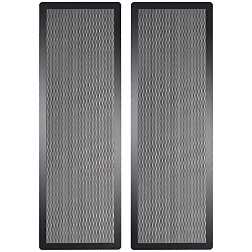 YSSHUI 360mm x 120mm PC Case Dust Mesh Filter [2 Pack], Magnetic Frame Computer Fan Dust Mesh PC Cooler Filter Dustproof PVC Cover Grills - Black - Image 1