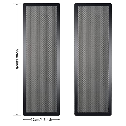 YSSHUI 360mm x 120mm PC Case Dust Mesh Filter [2 Pack], Magnetic Frame Computer Fan Dust Mesh PC Cooler Filter Dustproof PVC Cover Grills - Black - Image 2