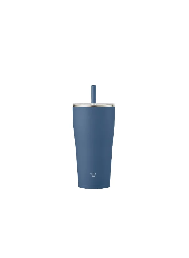 Zojirushi Zojirushi Stainless Steel Vacuum Insulated Tumbler with Straw 0.72L,Navy Blue (Am)