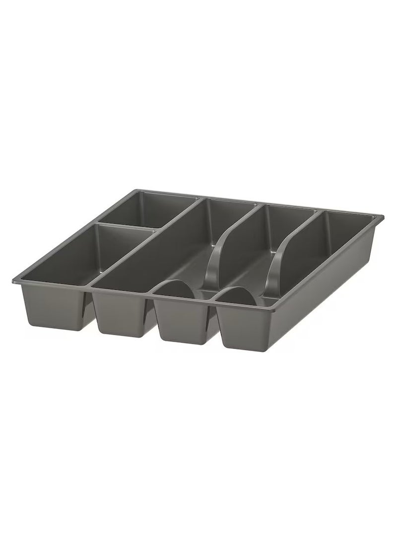2 Piece Cutlery Tray Cabinet Drawer Organization Gray  - Image 2