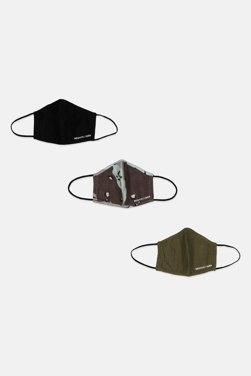 DC 3 Pieces Unisex Face Mask, Multicolor - Image 1