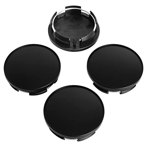 KitsPro 2.5Inch 63MM Wheel Center Caps for Dodge RAM 6KF18TRMAA Rim Hub Caps, Pack of 4 (Matte Black, Outer 63MM, Inner 56MM) - Image 1