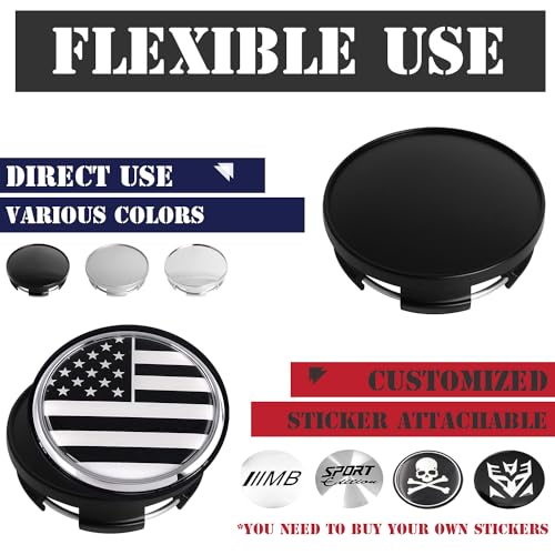 KitsPro 2.5Inch 63MM Wheel Center Caps for Dodge RAM 6KF18TRMAA Rim Hub Caps, Pack of 4 (Matte Black, Outer 63MM, Inner 56MM) - Image 5