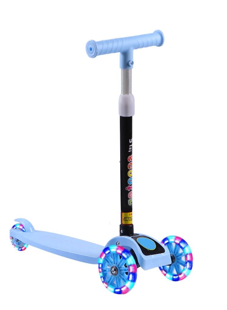 DubaiGallery 3-Wheel Kick Scooter With 4 Adjustable Height Scooter,With 3 LED Flashing Wheels Easy to Carry - Image 1