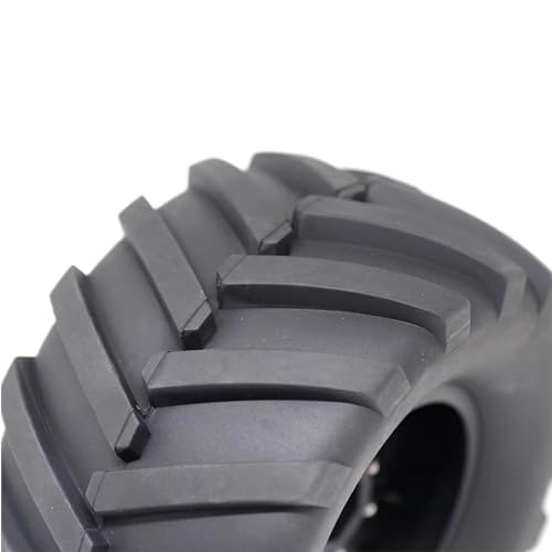 Chanmoo 1/8 RC Monster Truck Tires and 17mm Hex Wheels Rims Rubber Buggy Tyres for 1:8 Scale Off Road Truck Car Kaiju Tmaxx E-Revo 3.3 Arrma Kraton 6S Typhon 3S Traxxas Maxx HPI Redcat 4PCS (Black) - Image 4