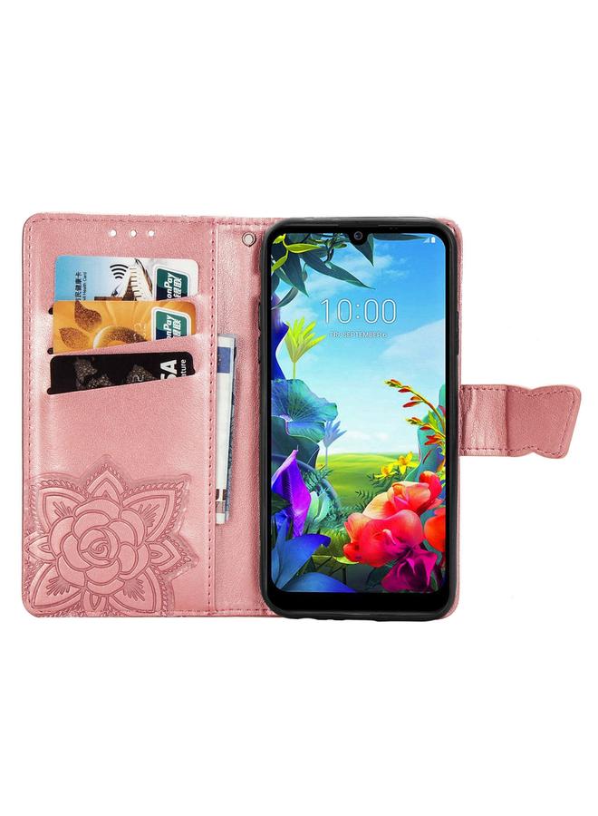 S-TOP Case For LG K40S Butterfly Love Flower Embossed Horizontal Flip Leather Case with Bracket / Card Slot / Wallet / Lanyard - Image 5
