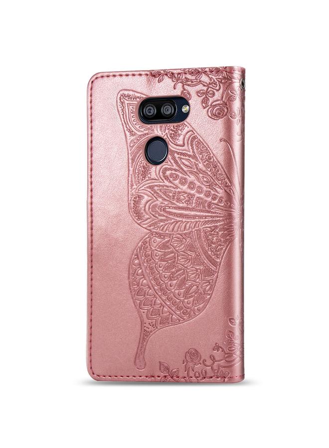 S-TOP Case For LG K40S Butterfly Love Flower Embossed Horizontal Flip Leather Case with Bracket / Card Slot / Wallet / Lanyard - Image 4