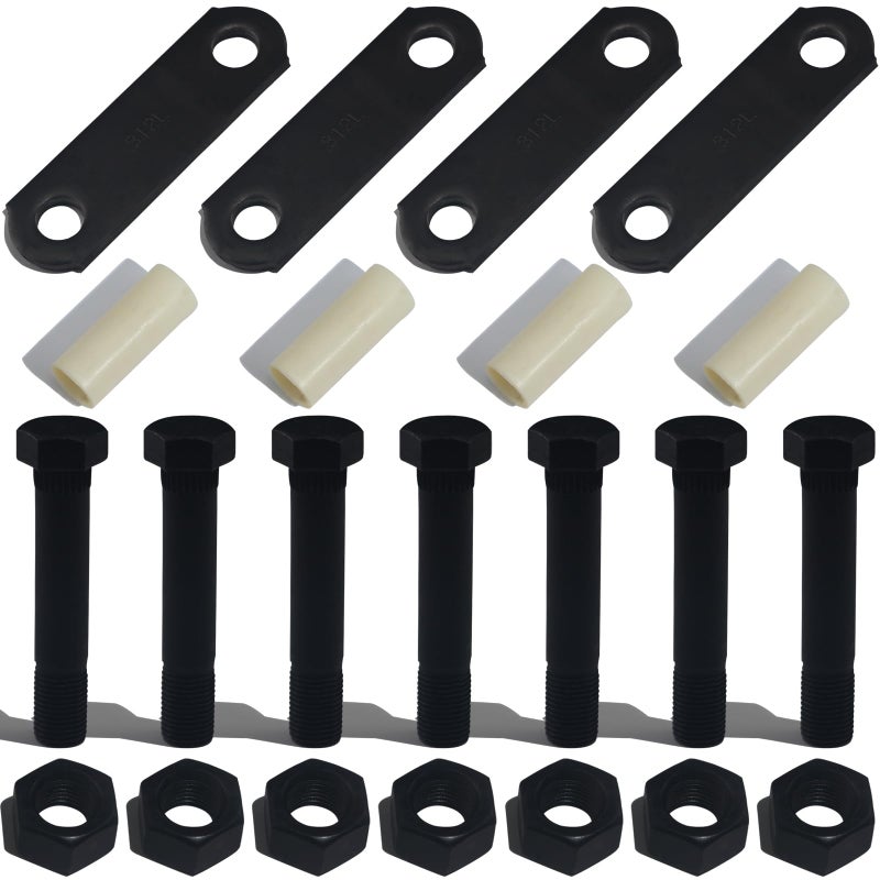 iBroPrat Trailer Axle Shackle Kit Tandem Axle Trailer Kit for Double Eye Leaf Spring 3500 lbs7200 lbs Axles 7 Nuts and 7 Bolts - Image 3