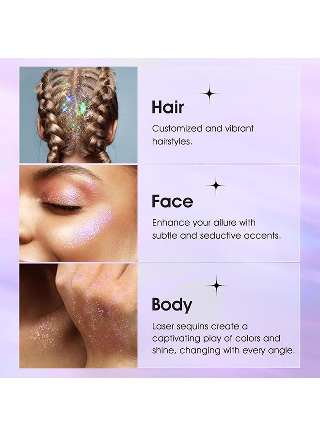 لانجمانّي هلام لامع للجسم، درجة تجميل، وجه، لون شعر وشفاه، هلام لامع متغير تحت الضوء، نباتي وخالي من القسوة -40 مللي (#05) - Image 5