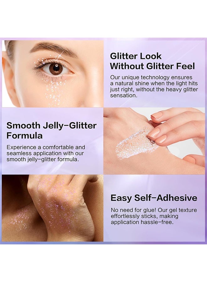 لانجمانّي هلام لامع للجسم، درجة تجميل، وجه، لون شعر وشفاه، هلام لامع متغير تحت الضوء، نباتي وخالي من القسوة -40 مللي (#05) - Image 3