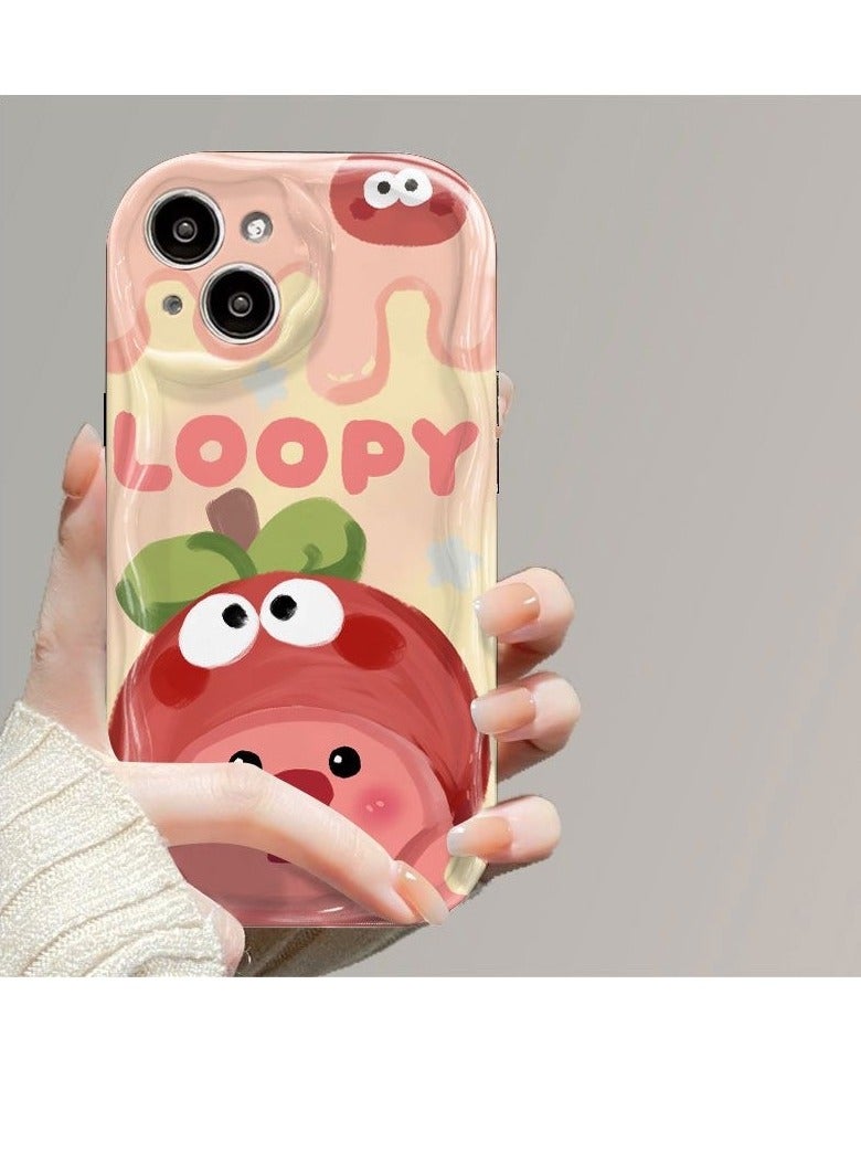 NIBEMINENT Mountain Bamboo Beaver Protective TPU Case Cover For iPhone 14, Cream Black