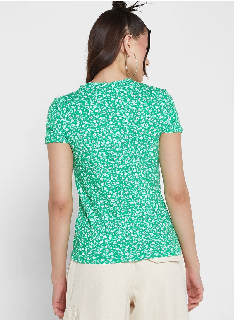 MONKI - Crew Neck Printed T-Shirt - Image 1