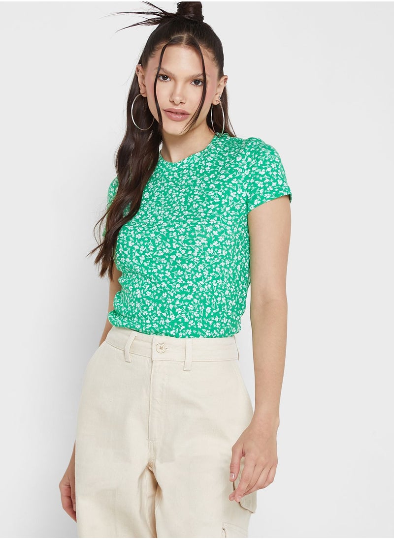 MONKI - Crew Neck Printed T-Shirt - Image 1